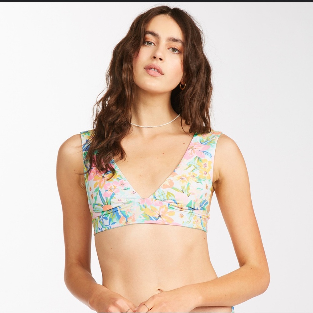 Billabong reversible bikini top pick me up plunge top